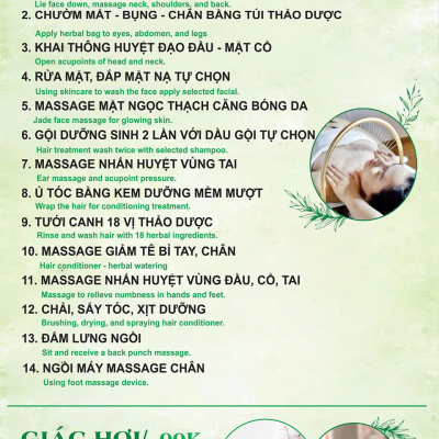 Gội dưỡng sinh chuẩn Trung Hoa - 70 Phút